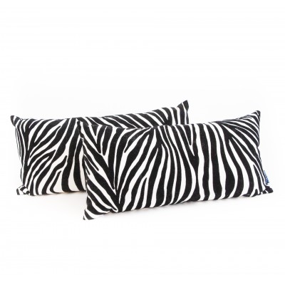 Para  dekoracyjnych poduszek. Zebra.